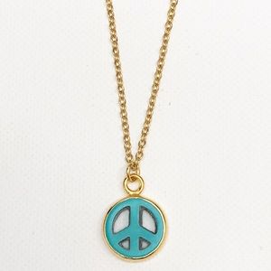 Peace symbol Necklace (turquoise)